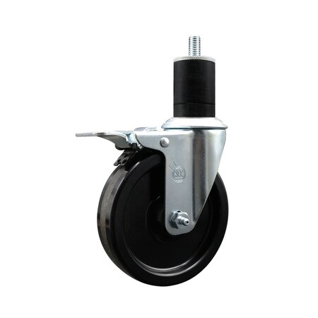 Service Caster 5'' Phenolic Swivel 1-3/4'' Expanding Stem Caster Total Lock Brake SCC-EXTTL20S514-PHS-134